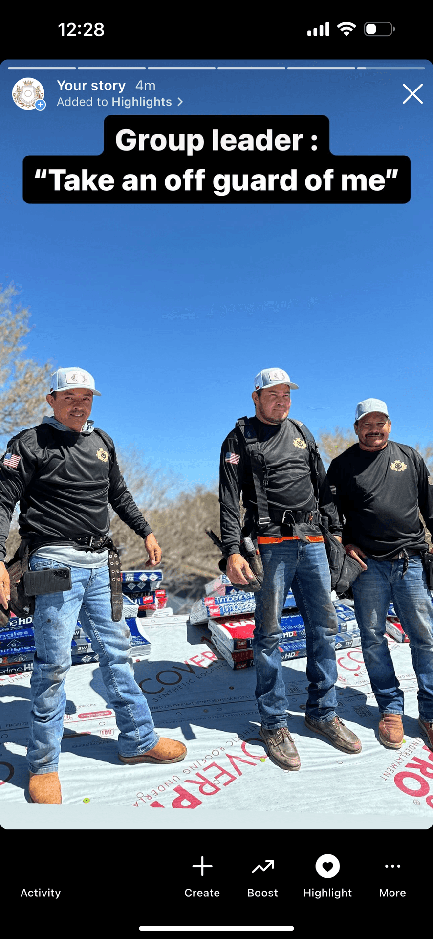 Roof crew.